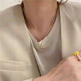 Geometric Bear Pearl Necklace Girlish Color Bear – Jewelry Gift Ideas — 6