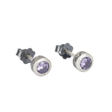Sterling Silver Round Diamond Stud Earrings – Surprise Gifts — 7