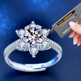 Women's Niche Snowflake Moissanite 925 Sterling Silver – Gifts for Her — 2