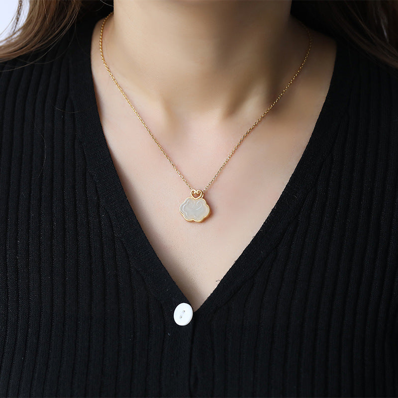Natural Hetian White Jade Blue Jade Ruyi Retro – Jewelry Gift Ideas — 1