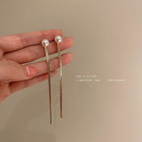 Silver Needle Simple And Small Stud Earrings Love – Gifts for Couples — 6