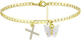 Butterfly Letter Feet Chain Fashion Inlaid Diamond – Stylish Gifts — 13