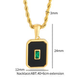 Square Rose Pendant Necklace Fashion Stainless – Jewelry Gift Ideas — 13