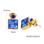 Elegant High Sense Inlaid Zircon Square Women's Ear – Gifts for Her — 2