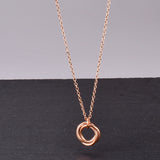 Golden Three Ring Necklace For Women – Jewelry Gift Ideas — 2