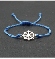 Stainless Steel Rudder Bracelet Hand Braided Rope – Jewelry Gift Ideas — 9