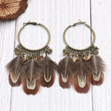 Women's Fashion Trend Gradient Brown Feather Earrings – Stylish Gifts — 6