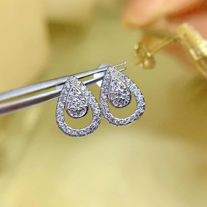 Geometric Water Drop Earrings Hollowed Out – Stylish Gifts — 1