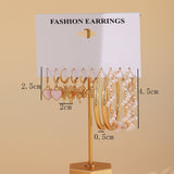 Creative Vintage Pearl Hoop Earrings Set – Stylish Gifts — 3