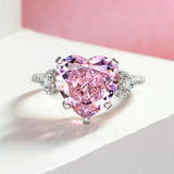 S925 Silver Heart Diamond Women's Ring – Gifts for Her — 3