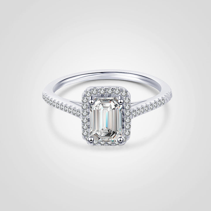 Silver Plated Platinum D Color Wedding Ring For Women – Gifts for Her — 1
