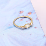 Silver Natural White Crystal Pearl Ring – Everyday Gifts — 3