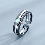 Sterling Silver Couples Cross Adjustable Ring – Stylish Gifts — 1