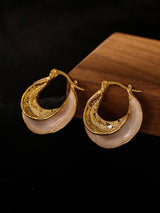 Drip Glazed French Circle Earrings Women – Gifts for Her — 8