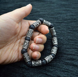 Volcanic Lava Stone Bracelet Viking Rune One – Jewelry Gift Ideas — 6