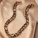 Fashion Necklace Leopard Print Short Thick Chain – Jewelry Gift Ideas — 3