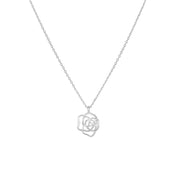 French Retro Hollow Rose Sterling Silver Necklace – Jewelry Gift Ideas — 4