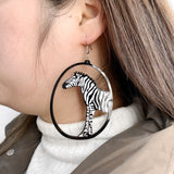 Acrylic Dangle Earrings Round Asymmetric Black – Jewelry Gift Ideas — 14