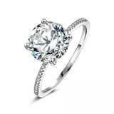 Six Prong 2.75 Carat Women's Diamond Ring Platinum – Gifts for Her — 4