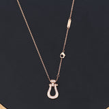 Horseshoe Buckle Necklace Full Of Diamonds – Jewelry Gift Ideas — 4