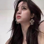 Leopard Cross Earrings Y2g Millennium Hot Girl Niche – Gifts for Kids — 4