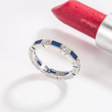 Fashion Inlaid Blue Crystal Small Ring – Stylish Gifts — 4
