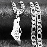 Israel Stainless Steel Women's Pendant Necklace – Jewelry Gift Ideas — 3