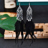 Drop Shaped Point Diamond Chain Tassel Earrings – Thoughtful Gifts — 10