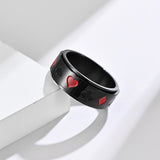 Spade Red Peach Plum Square Ring – Surprise Gifts — 7
