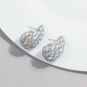 Fashion And Fully-jewelled Metal Stud Earrings – Stylish Gifts — 9