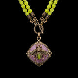 Vintage Natural Agate Chartreuse Beaded Necklace – Jewelry Gift Ideas — 5