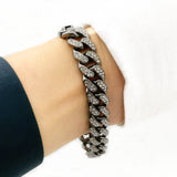 Cuban Chain 12mm Full Diamond Bracelet – Jewelry Gift Ideas — 4