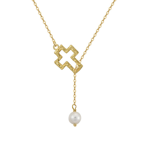 Cross Pearl Necklace Versatile High-grade Autumn – Jewelry Gift Ideas — 2