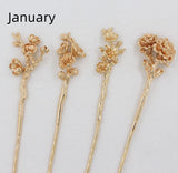 Antique Material Flower Season Hairpin – Stylish Gifts — 6