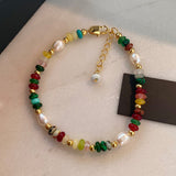 Colorful Glass Dopamine Beaded Necklace Natural – Jewelry Gift Ideas — 4