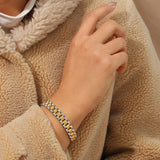 Fashion Stainless Steel Two-tone Strap Bracelet Light – Stylish Gifts — 3