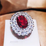 High-end Group Inlaid Zircon Simulation Red – Special Occasion Gifts — 4