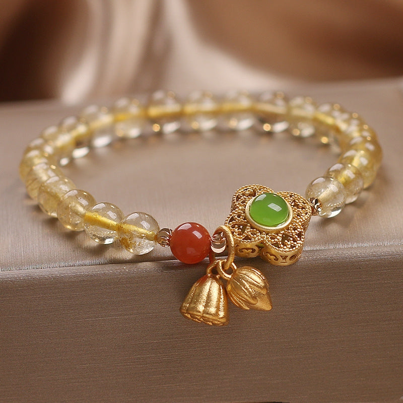Ethnic Style Two-piece Flower Pendant Natural – Jewelry Gift Ideas — 1