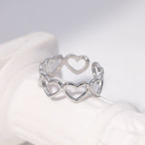 Titanium Steel Ring Female Leaf Love Shape – Gifts for Her — 20