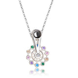 100 Languages Ferris Wheel Necklace Silver – Jewelry Gift Ideas — 5