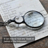 Mother's Day Magnifying Glass Pendant Necklace – Jewelry Gift Ideas — 3
