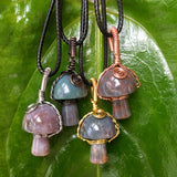 Natural Crystal Mushroom Pendant Necklace – Jewelry Gift Ideas — 13