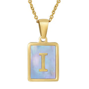 Titanium Steel 26 English Letter Necklace Blue – Jewelry Gift Ideas — 19