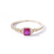 Light Luxury Inlaid Red Diamond Jade Ring – Holiday Gift Ideas — 3