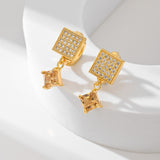 European And American Square Fashion Zircon Earrings – Stylish Gifts — 2