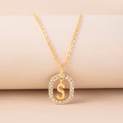 Crystal Letter Necklace Gold Name Initial – Jewelry Gift Ideas — 2