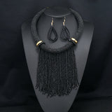 Ethnic Style Tassel Bead Necklace And Earrings Suite – Stylish Gifts — 13