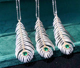 Light Luxury 925 Silver Brushed Feather Pendant – Jewelry Gift Ideas — 2
