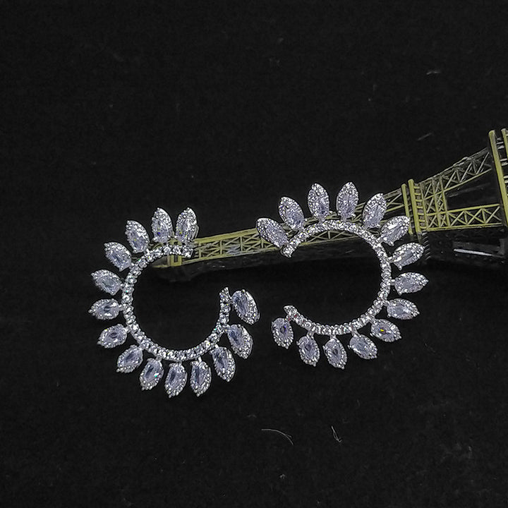 C- Shaped Zircon Earrings Handmade Inlaid Fashion – Stylish Gifts — 1