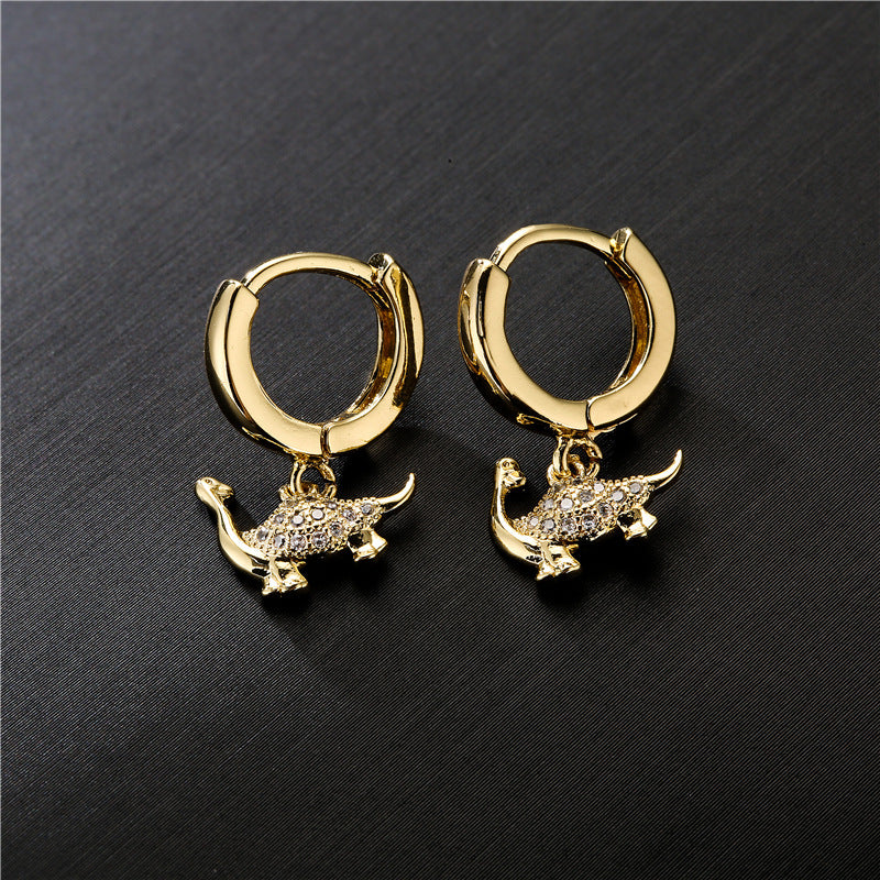 18K Copper Plated Micropaved Zircon Earrings – Stylish Gifts — 1